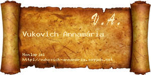 Vukovich Annamária névjegykártya